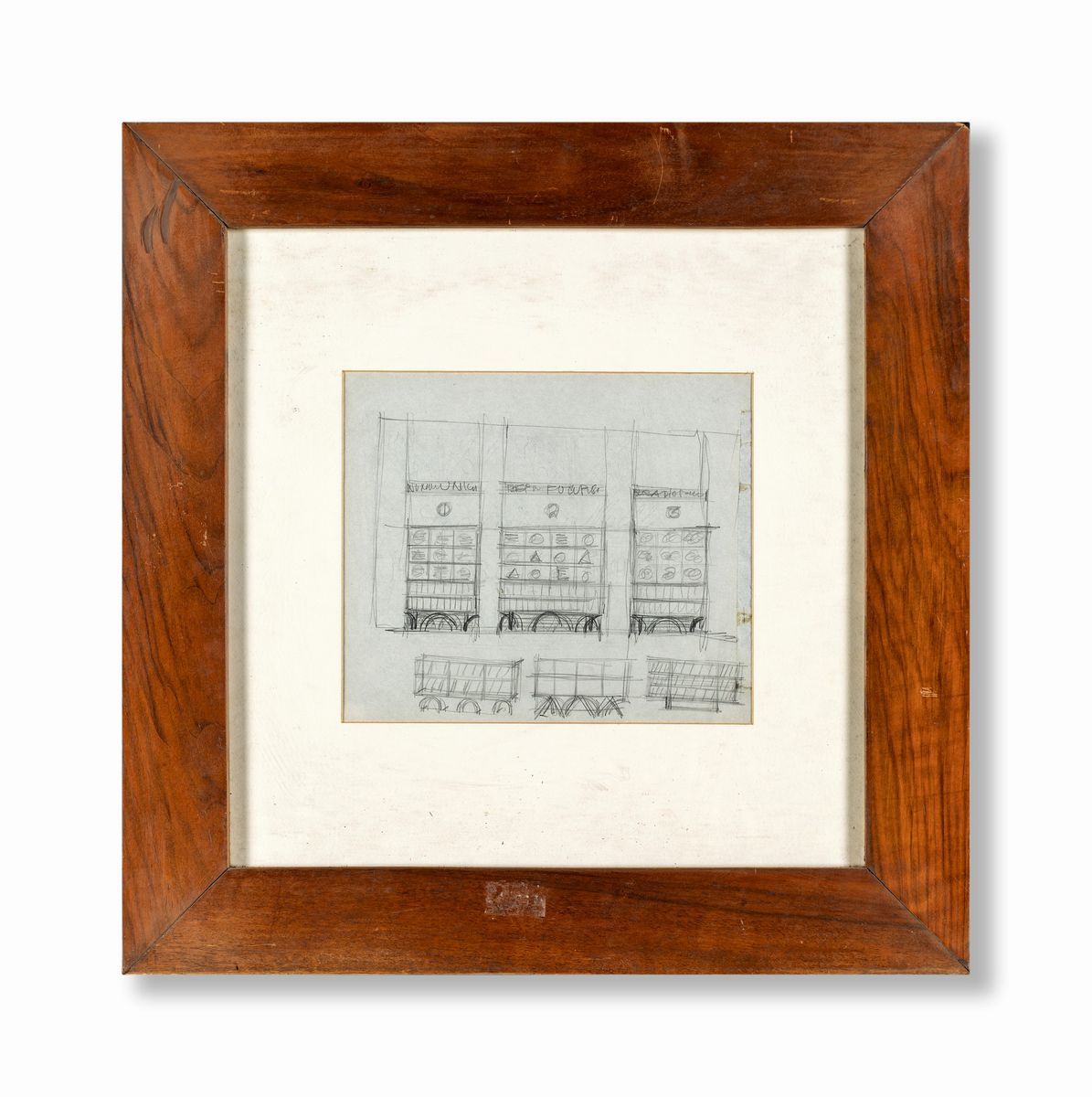 Fortunato Depero - Lotto di Due Disegni Entro Stessa Cornice