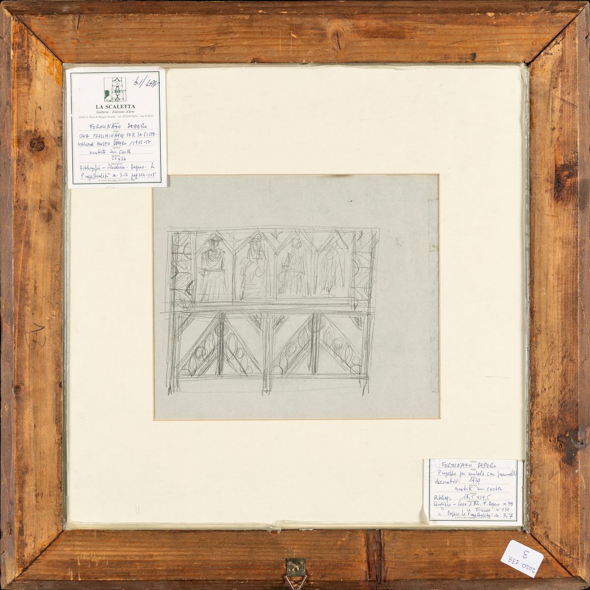 Fortunato Depero - Lotto di Due Disegni Entro Stessa Cornice