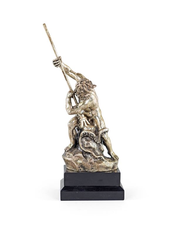Ferdinando De Luca : Figura di Nettuno in argento  - Asta Argenti Antichi e da Collezione - Casa d'Aste Arcadia