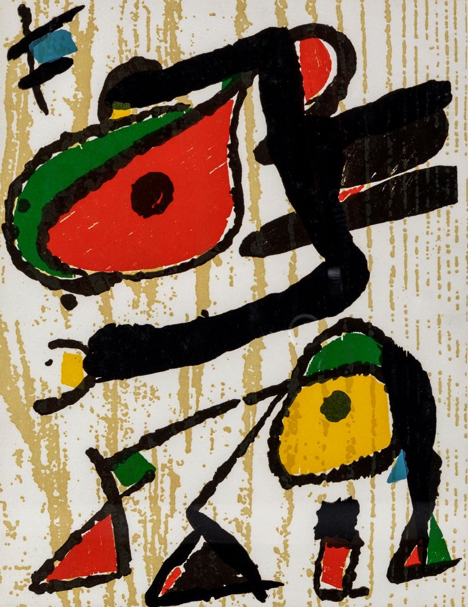 Joan Mirò - Lotto di 4 Xilografie dalla Serie "xilographies Por Mirò Engraver"