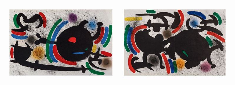 Joan Mirò - Lotto di 2 Litografie