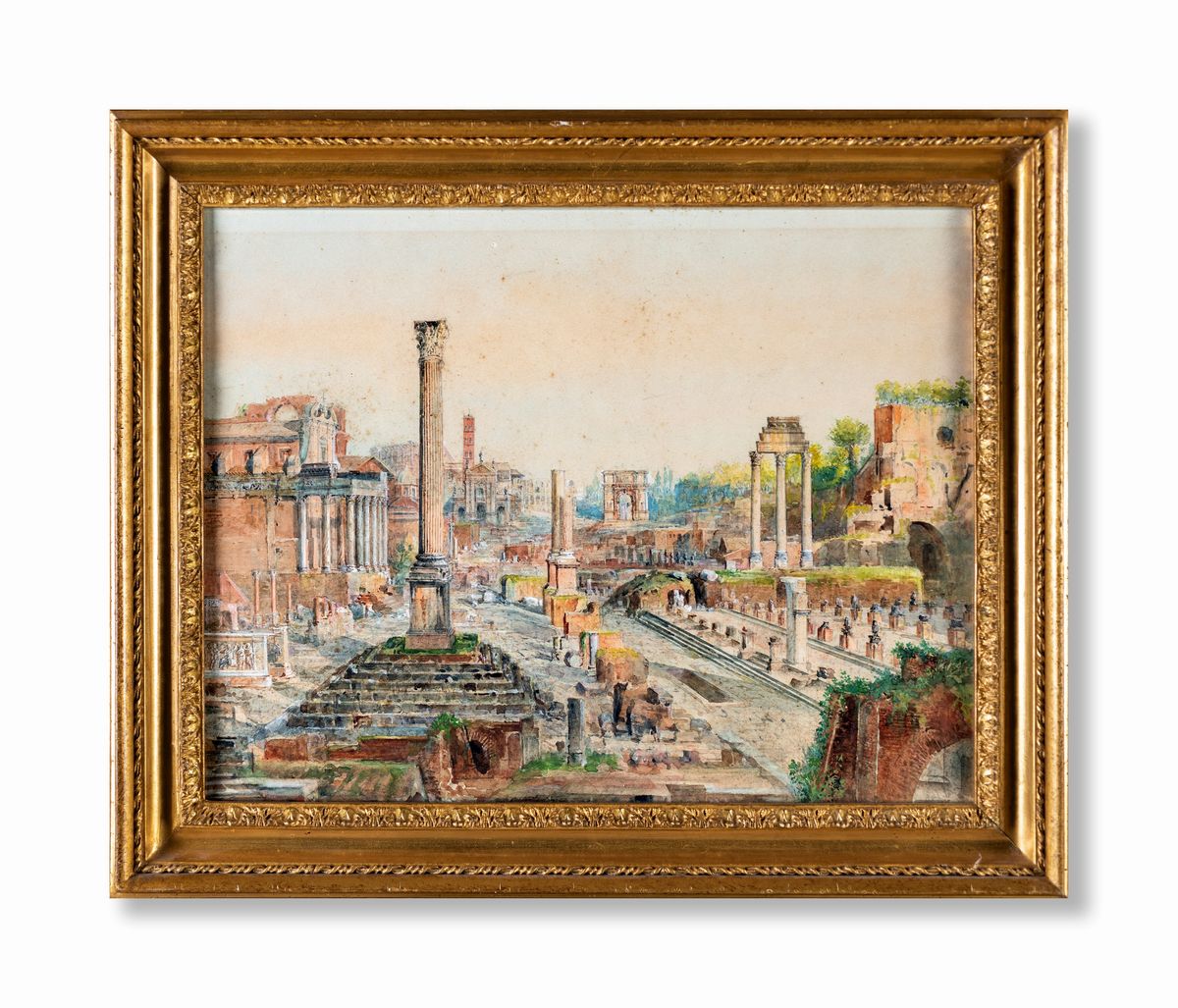 Juan Jiménez Martin (noto Anche Come Martino del Don) - Veduta del Foro Romano dalla Colonna di F...