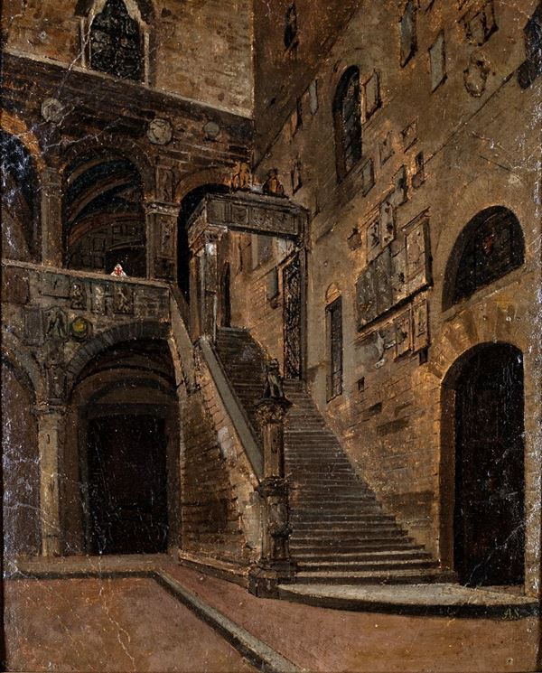 Pittore della fine del XIX secolo - Palazzo del Bargello a Firenze