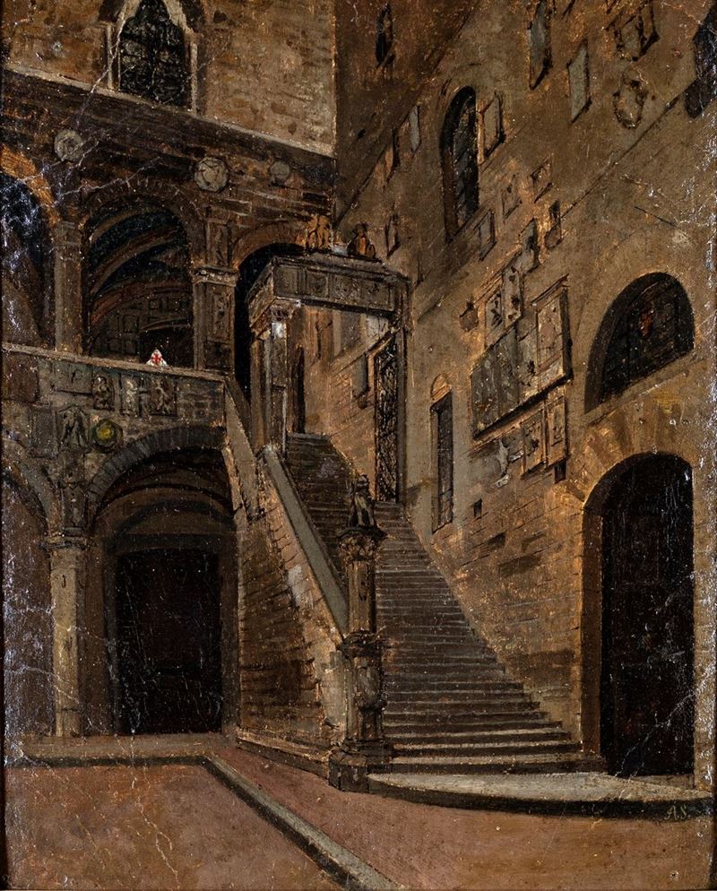 Pittore della Fine del XIX Secolo - Palazzo del Bargello a Firenze