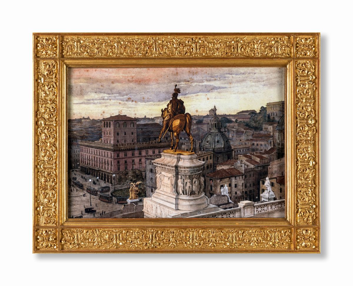 Pittore degli Inizi del XX Secolo - Monumento Equestre di Vittorio Emanuele II sul Vittoriano