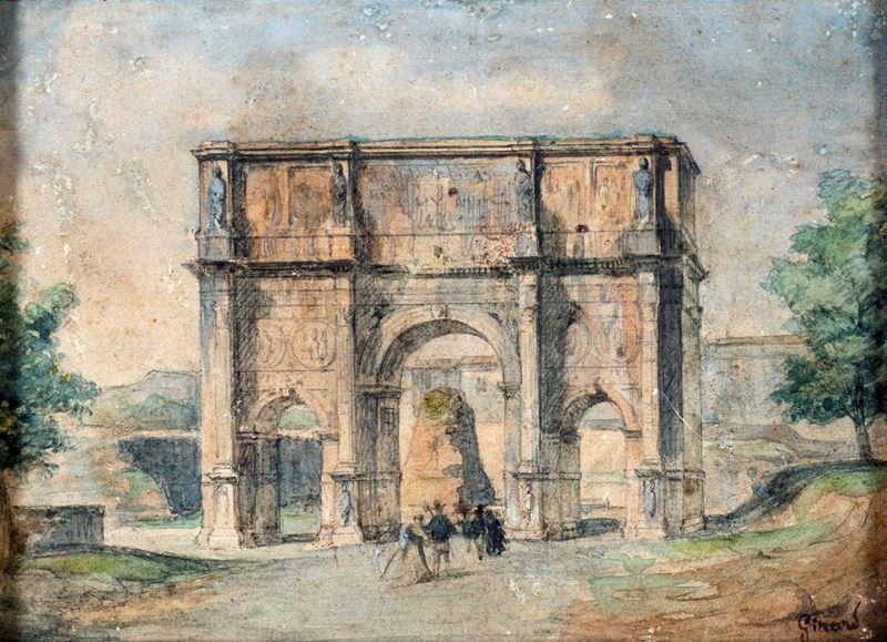 Paul-albert Girard - L'arco di Costantino e la Meta Sudans