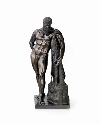 Scultura in Bronzo Raffigurante Ercole Farnese, XIX Secolo