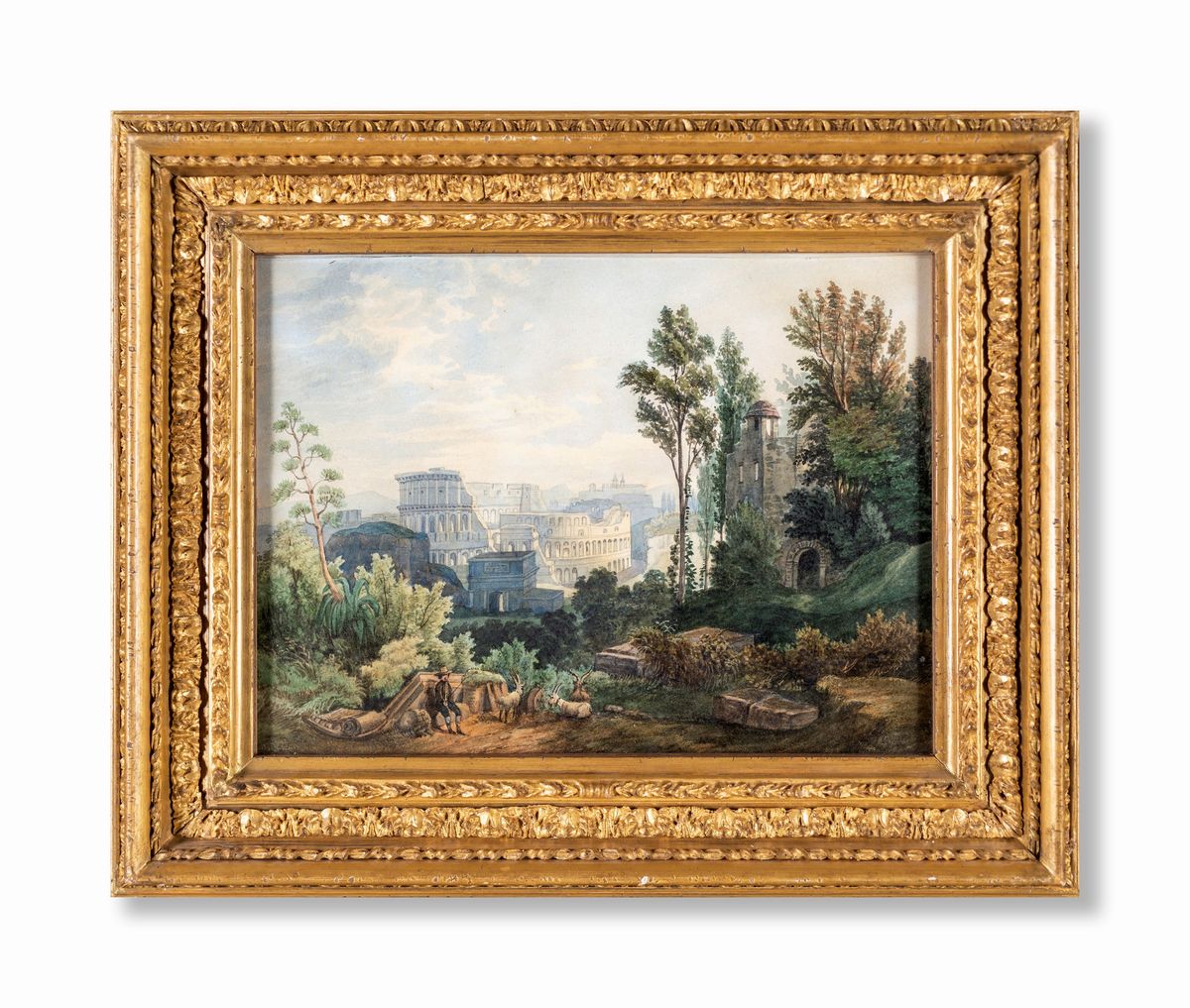 Thomas Dessoulavy - A) Veduta di Roma da Monte Mario B) il Colosseo dal Colle Oppio