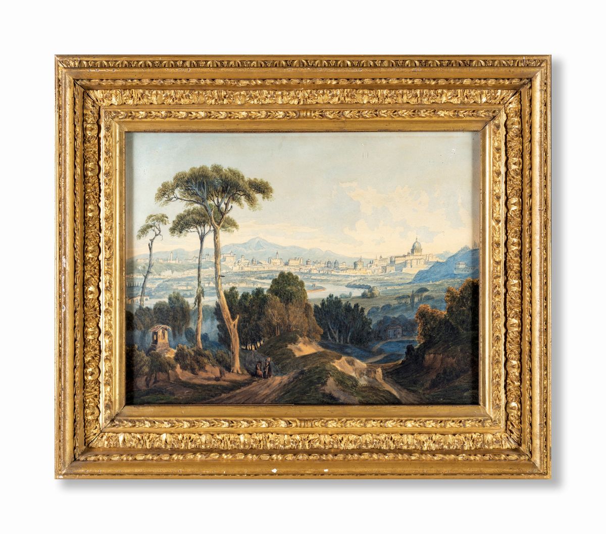 Thomas Dessoulavy - A) Veduta di Roma da Monte Mario B) il Colosseo dal Colle Oppio