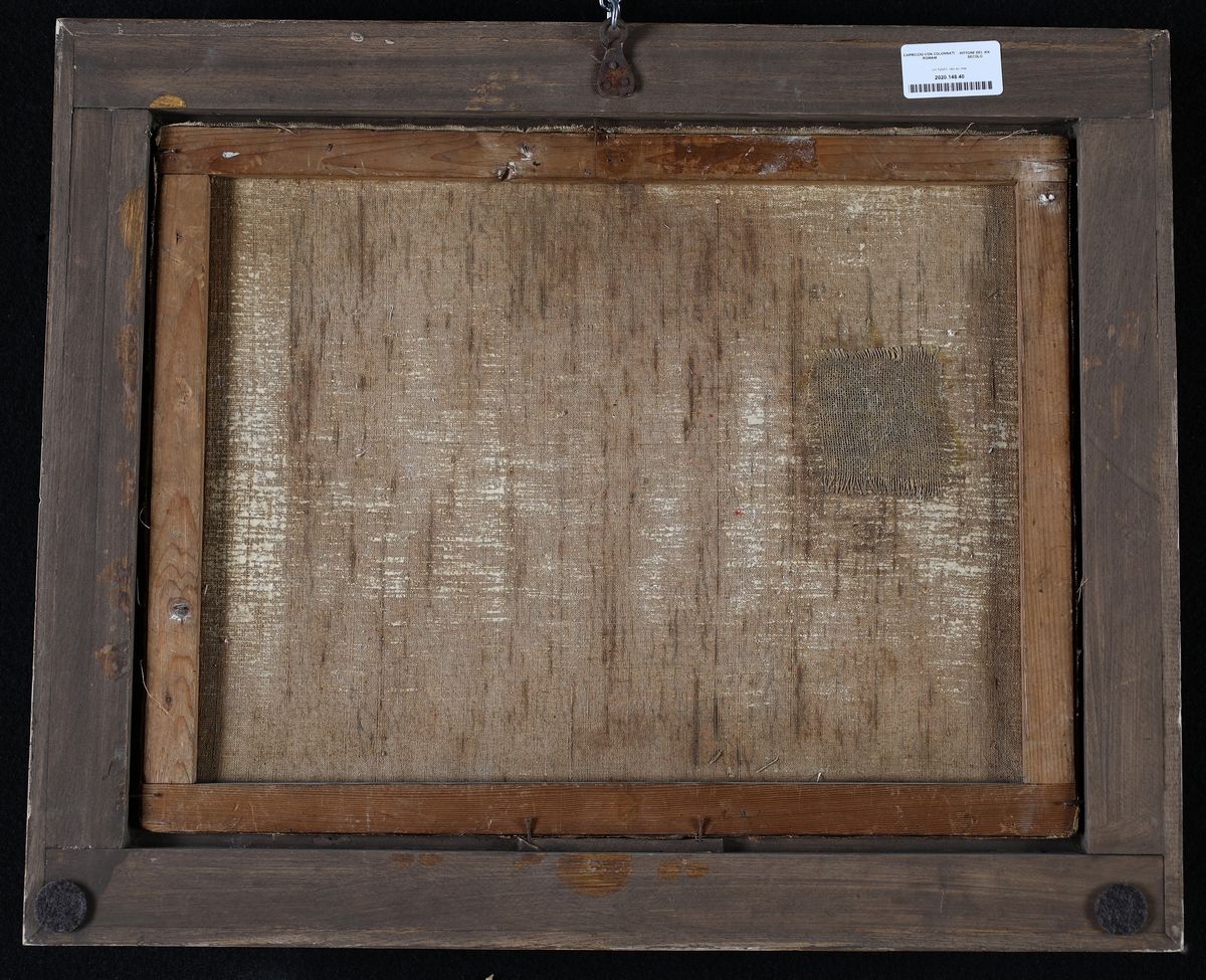 Pittore degli Inizi del XIX Secolo - Interno del Tempio di Nettuno a Paestum