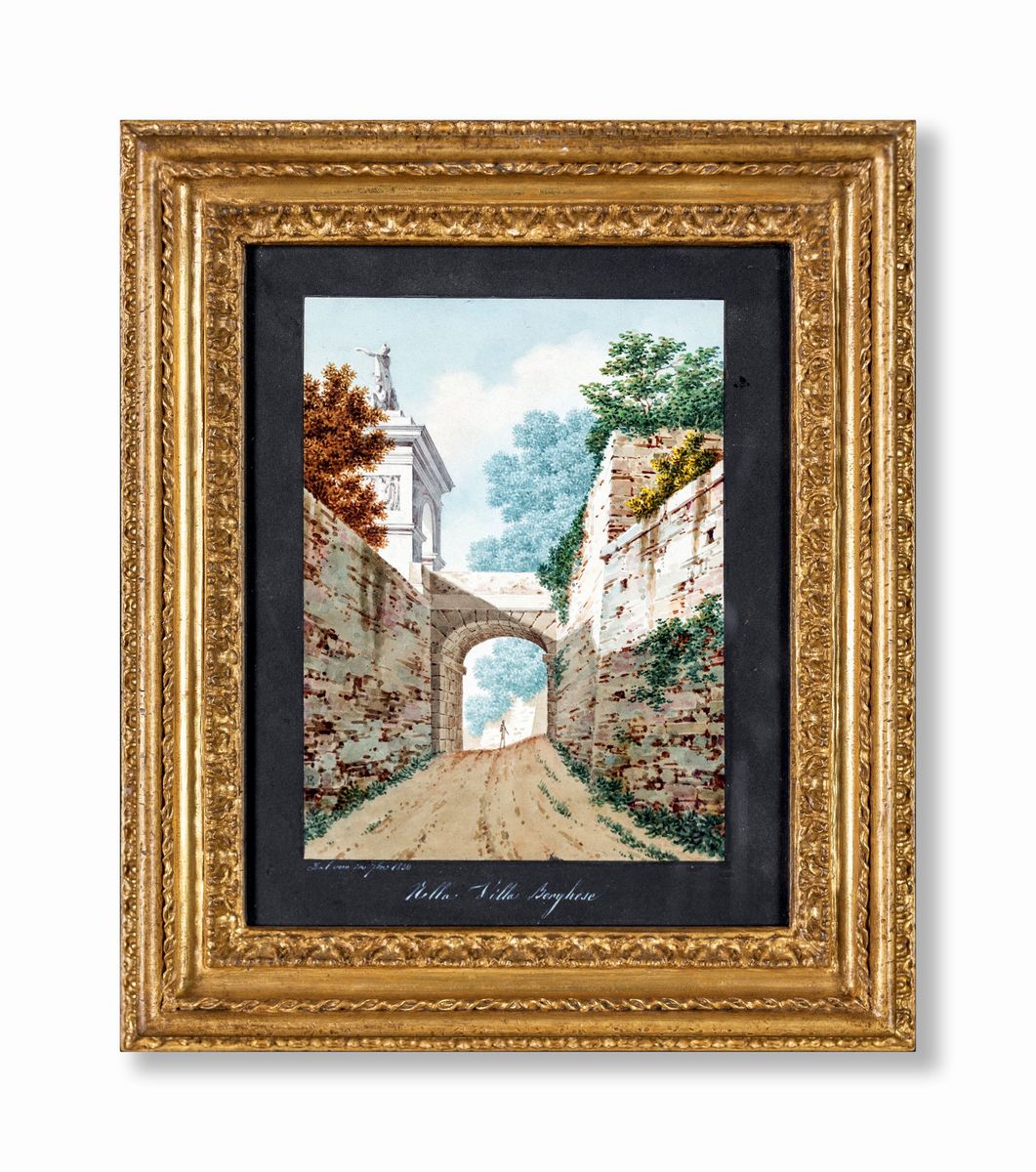 Pittore del XIX Secolo - Scorci di Villa Borghese