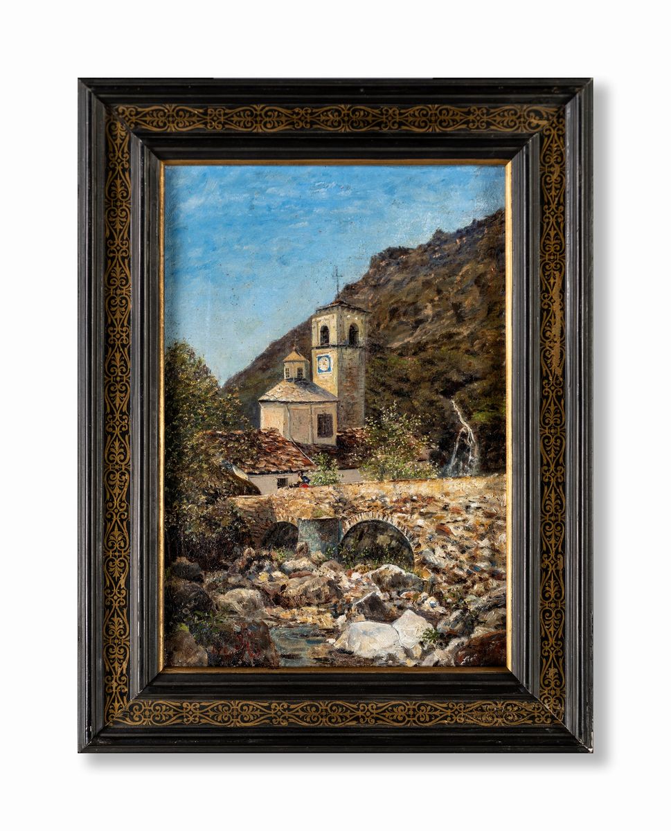 Pittore del XIX Secolo - La Chiesetta di Monterosso alle Cinque Terre