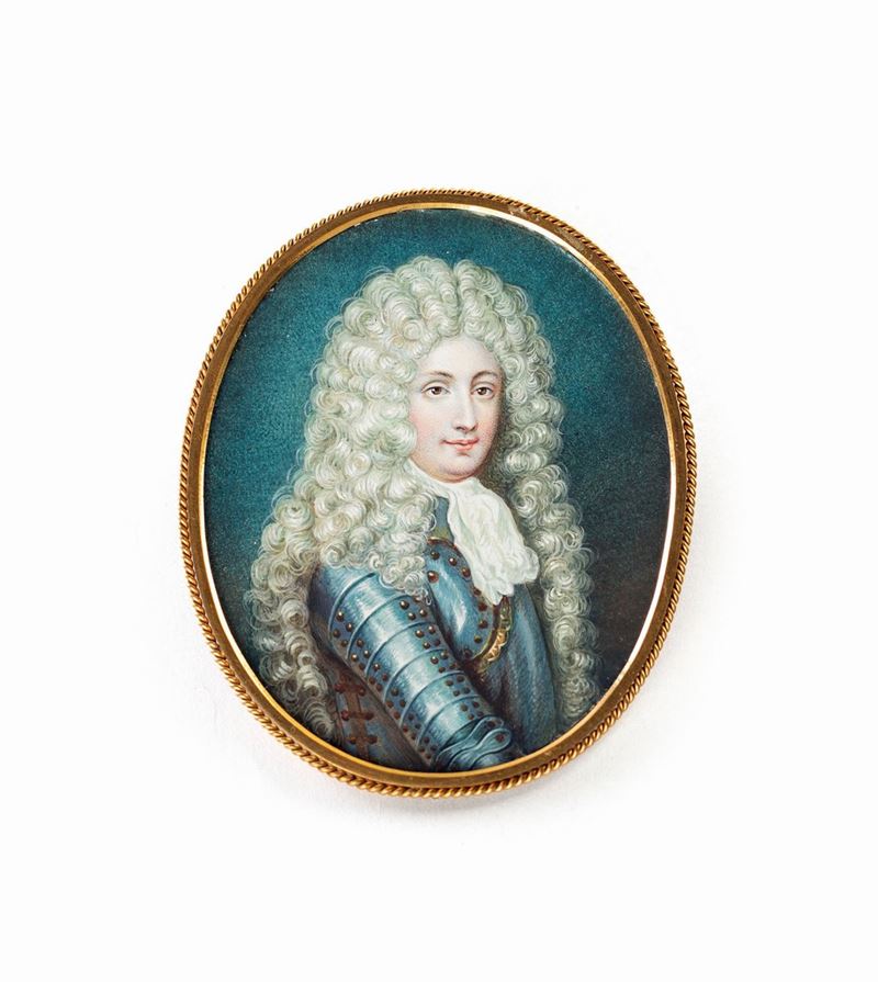 Miniaturista del XVIII Secolo - Ritratto del Principe Fabrizio II Colonna