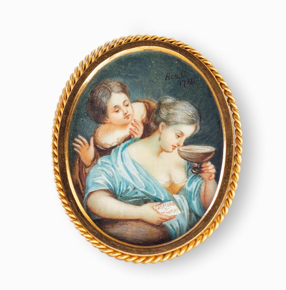 Miniaturista del XVIII Secolo - Ghismunda e un'ancella