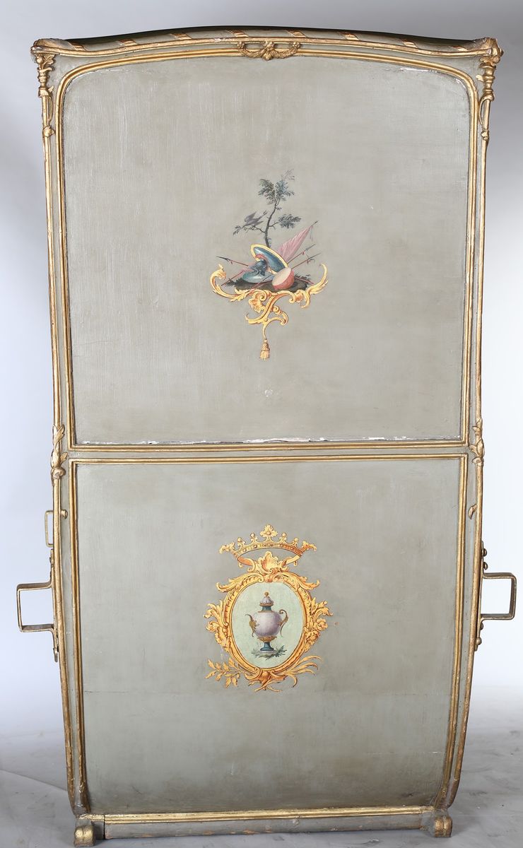 Portantina in Legno Laccato Verde, Fine del XVIII Secolo