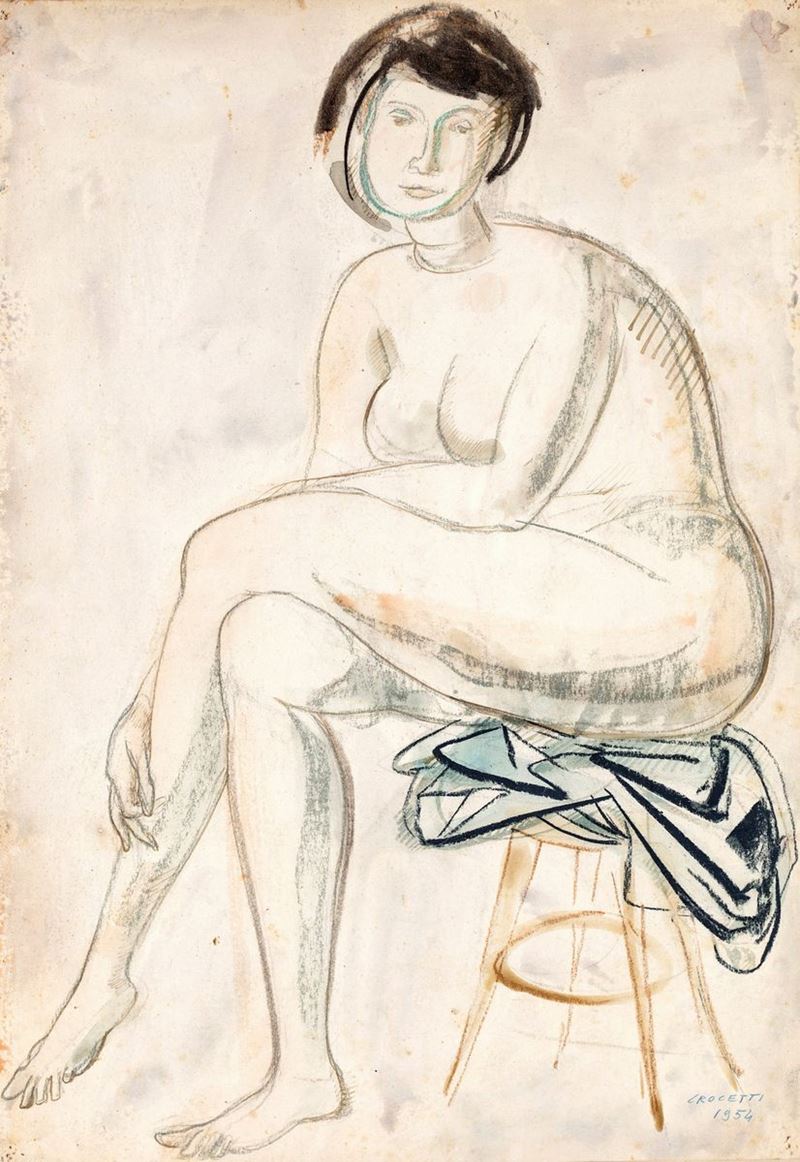 Venanzo Crocetti - Nudo di Donna con Drappo