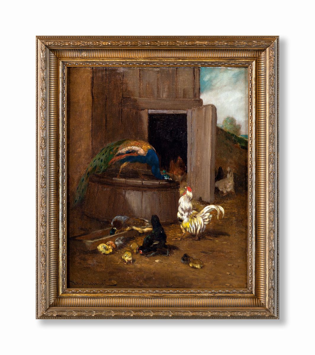 Philibert Léon Couturier - Pavone e Animali da Cortile