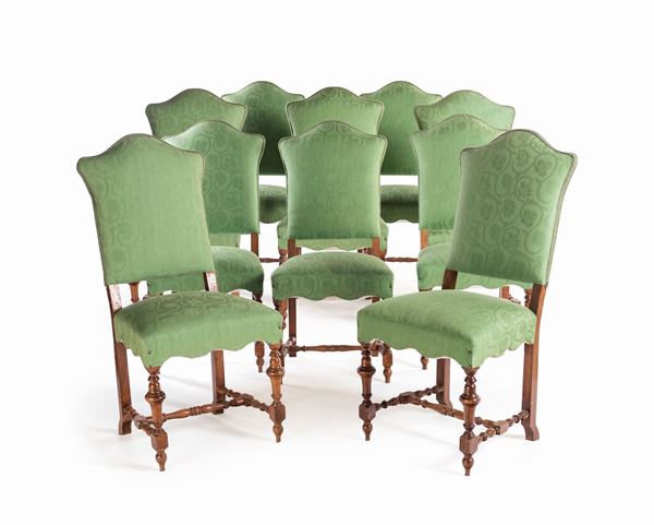 Dieci sedie a rocchetto, XIX secolo