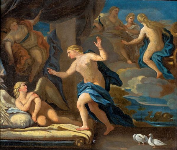 Scuola napoletana del XVII secolo - Venere e Amore
