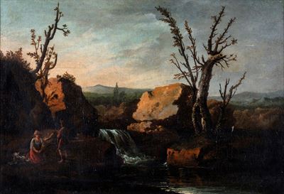 Paesaggio Fluviale con Figure