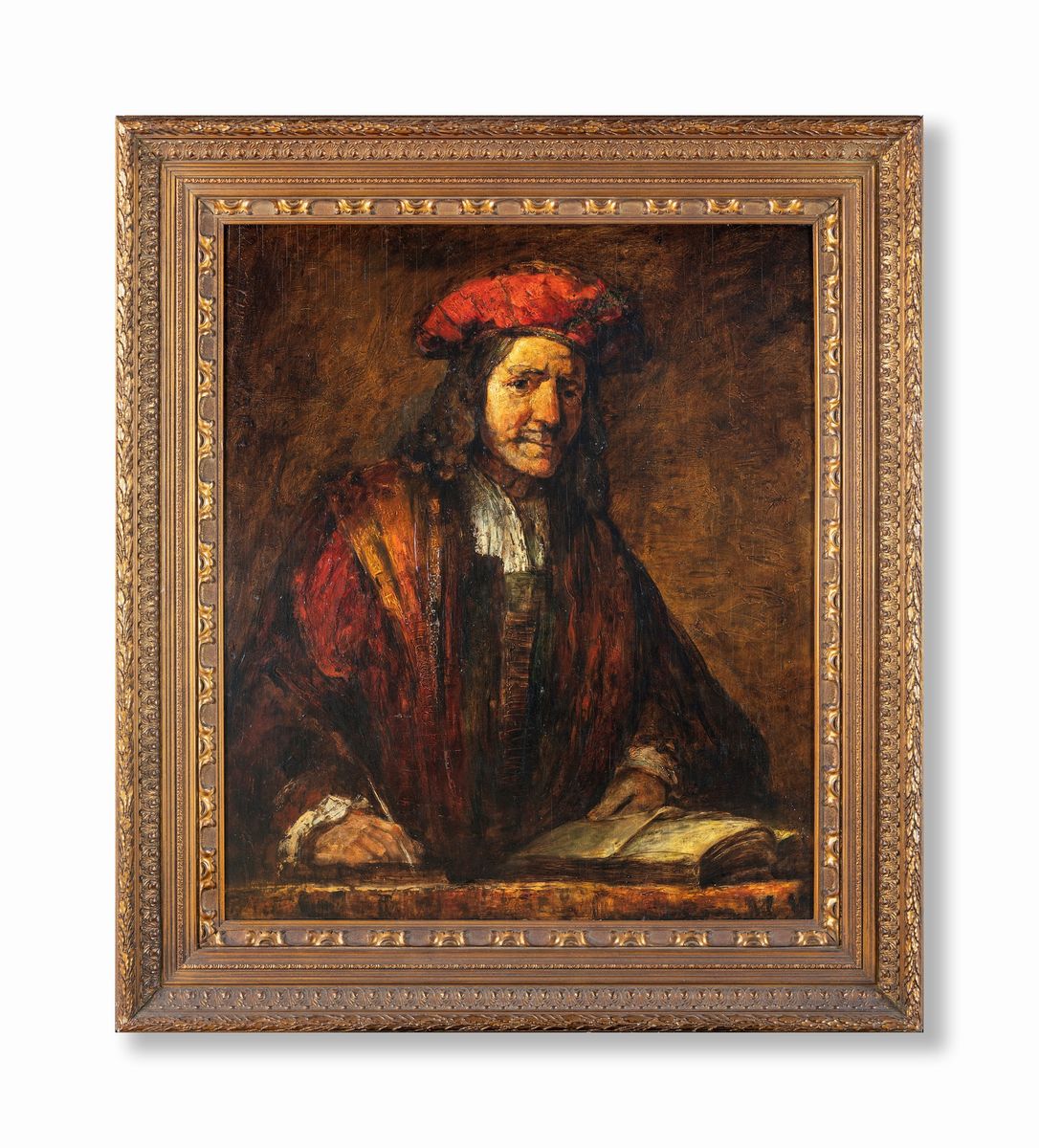 Anonimo del XIX Secolo - Ritratto Maschile con Lettera