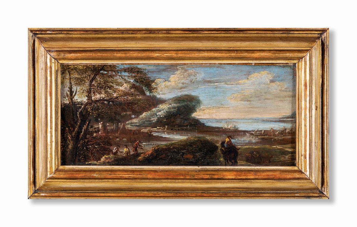 Francesco Graziani Detto Ciccio Napoletano - Marina con Pescatori