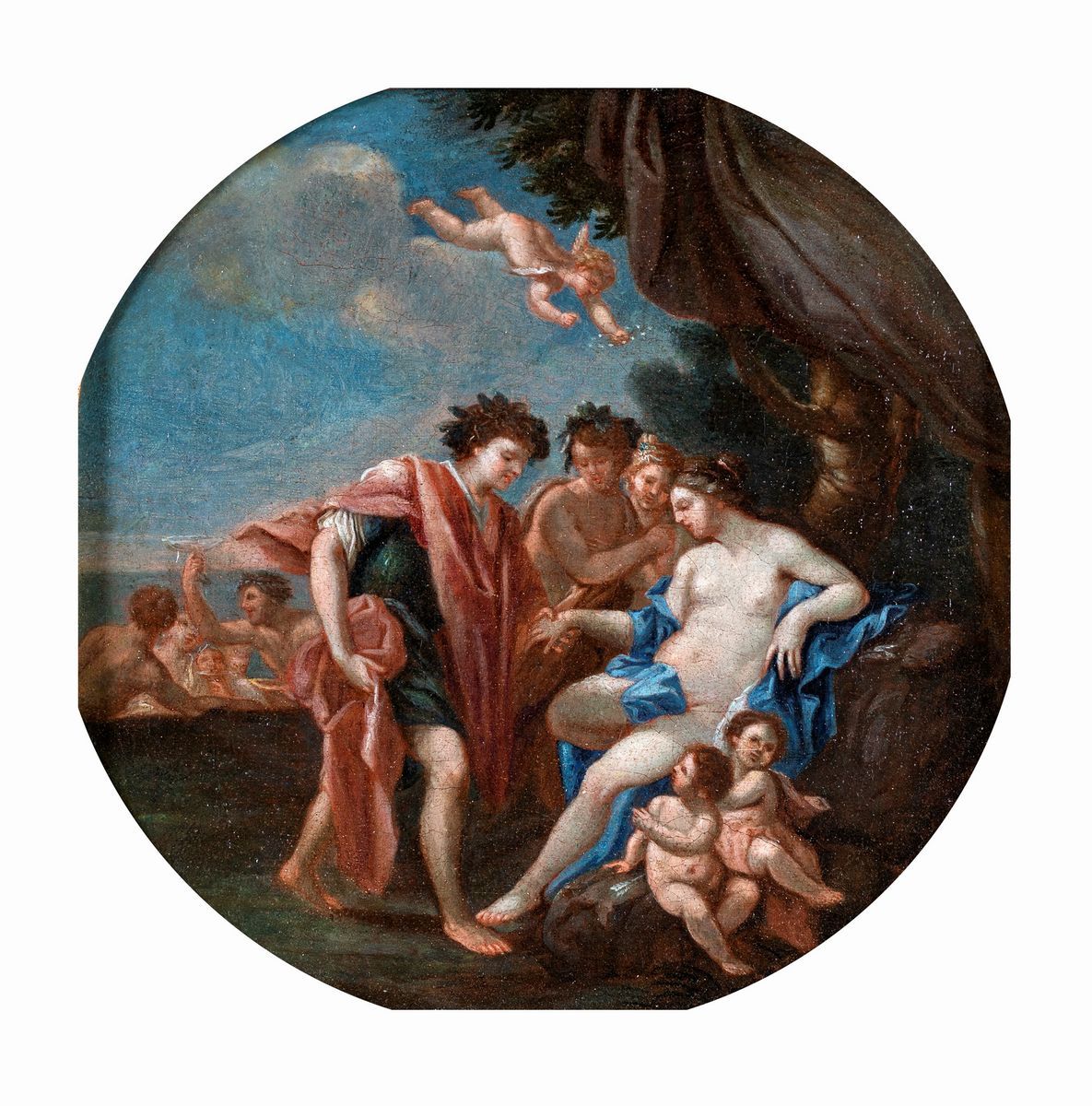 Scuola Francese del XVII Secolo - A) Bacco e Arianna alla Presenza di Giove B) le Nozze di Bacco ...