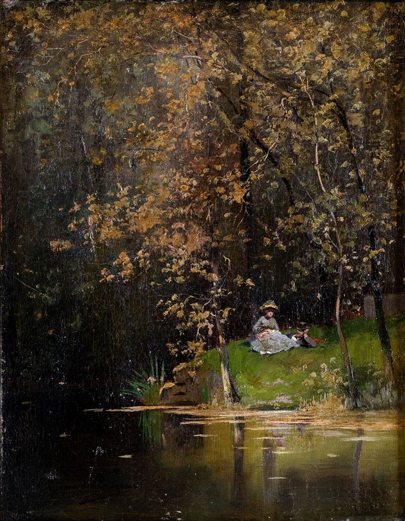 Pierre Charles Guérin Des Longrais - Scena Galante Lungo il Fiume