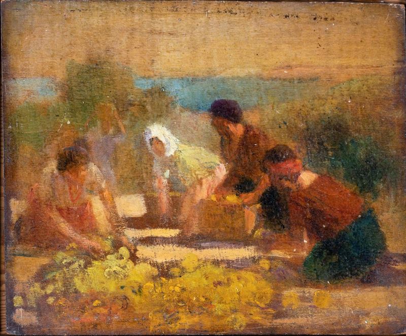 Pittore del XIX Secolo - Nell'orto