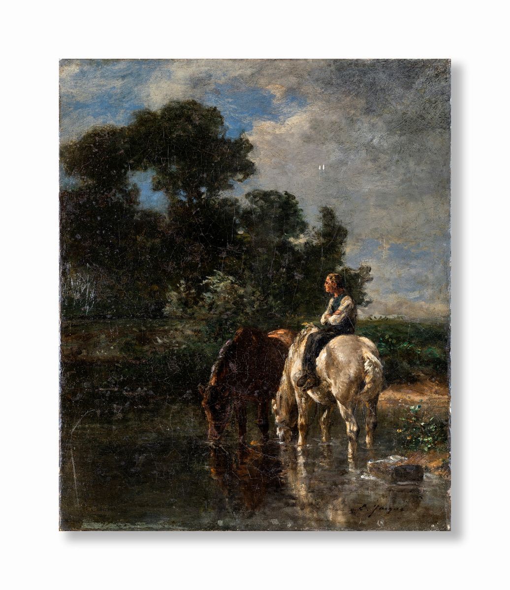 Charles-emile Jacque - L'abbeverata