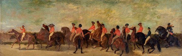 Pittore del XIX secolo - Marcia di cavalleria