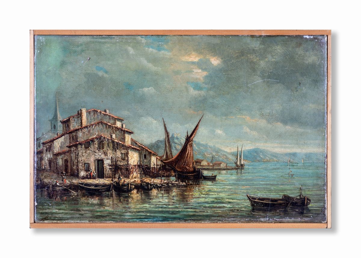 Pittore della Fine del XIX Secolo - Borgo Marinaro