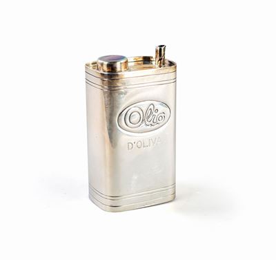 Piccola Lattina da Olio in Argento 800/1000, Argenteria Boggiali, Milano