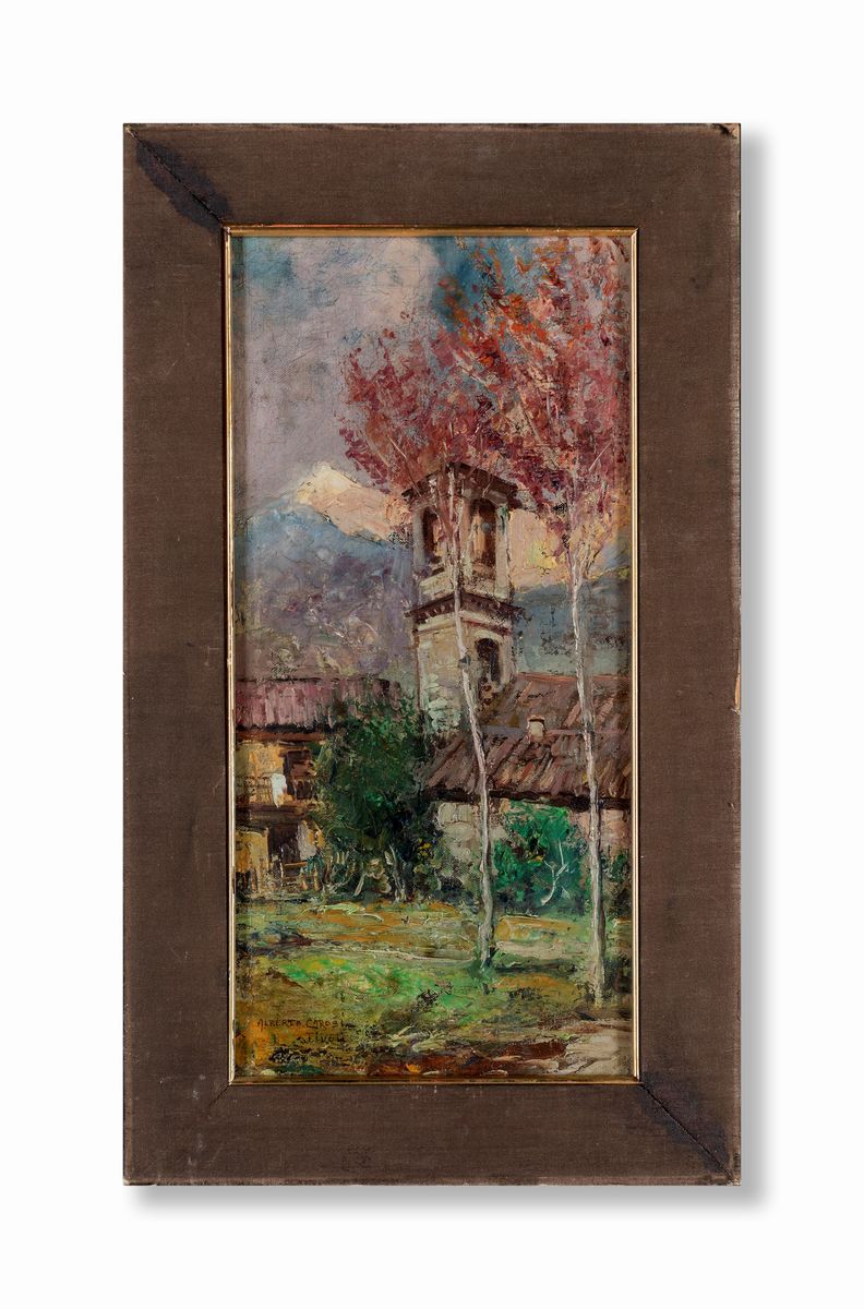 Alberto Carosi - Tivoli, Scorcio con Campanile