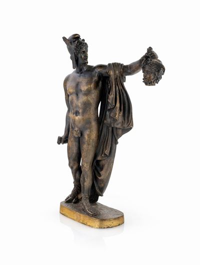 Scultura in Bronzo Raffigurante Perseo Trionfante con la Testa di Medusa, XVIII Secolo