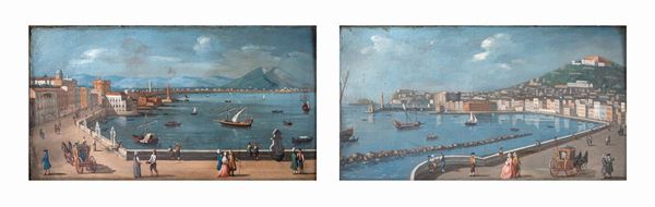 Pittore della fine del XVIII secolo - Vedute portuali
