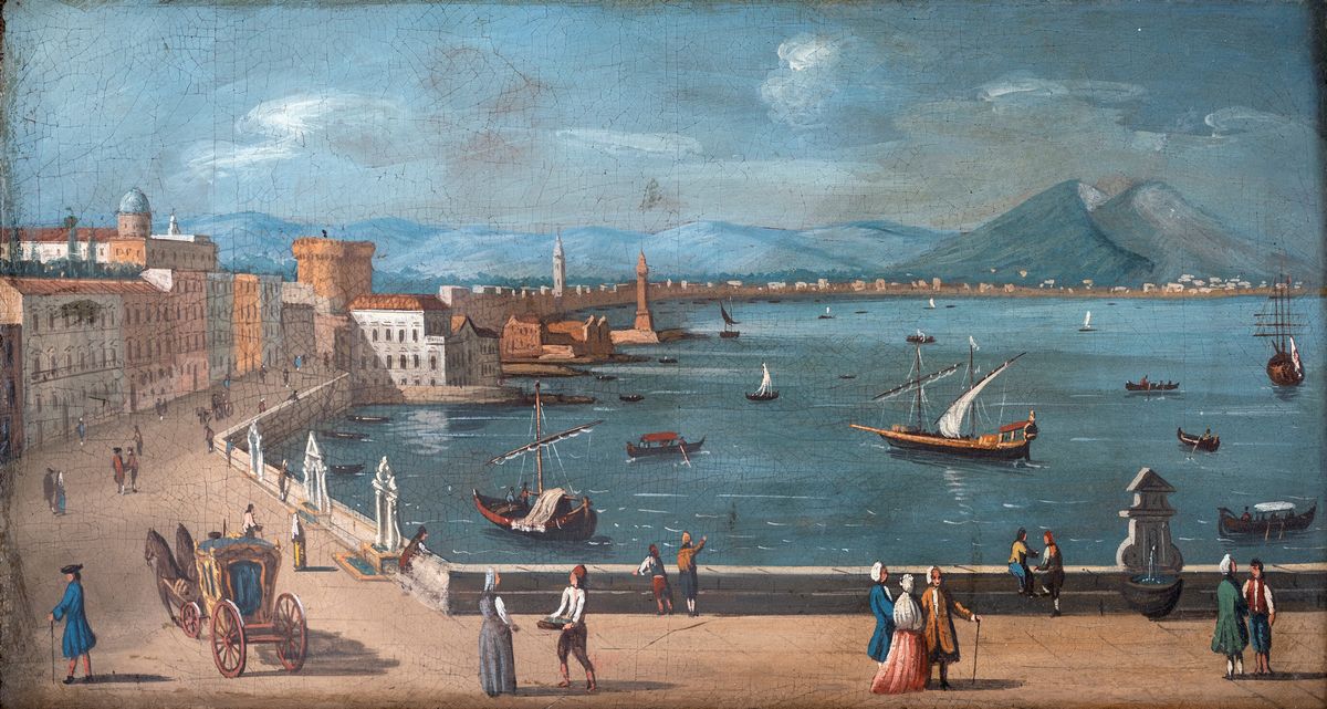 Pittore della Fine del XVIII Secolo - Vedute Portuali