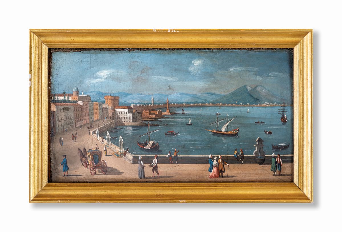 Pittore della Fine del XVIII Secolo - Vedute Portuali