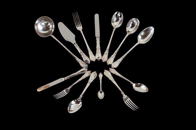 Servizio di Posate in Argento, Maison Odiot, Parigi XX Secolo