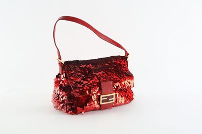 Fendi - Baguette con Paillettes Rosse