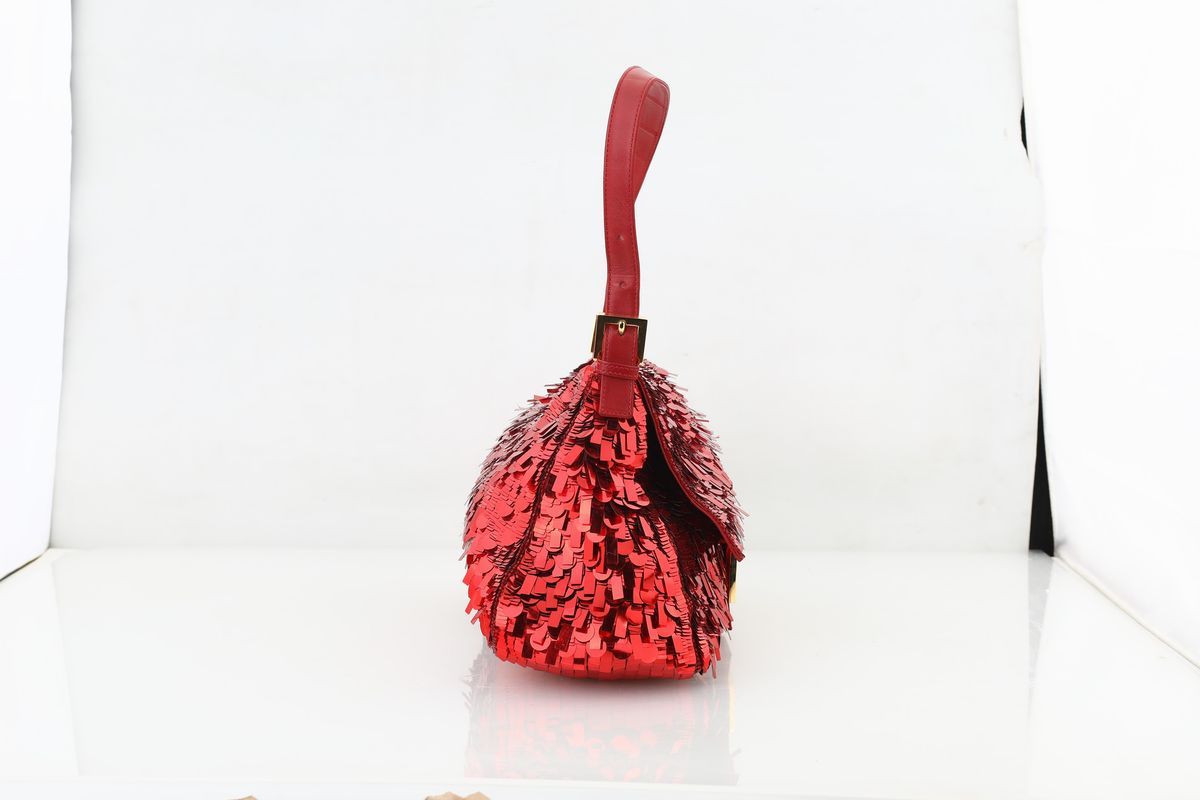Fendi - Baguette con Paillettes Rosse