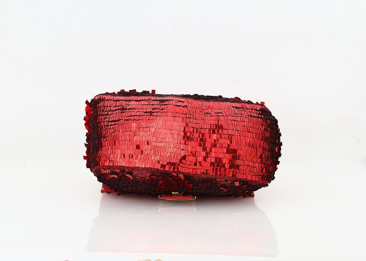 Fendi - Baguette con Paillettes Rosse