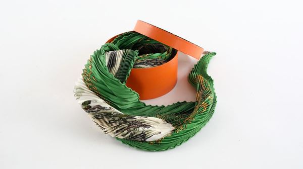 Hermès - foulard 100% seta plissé La promenade de Longchamps, Philippe Le Doux