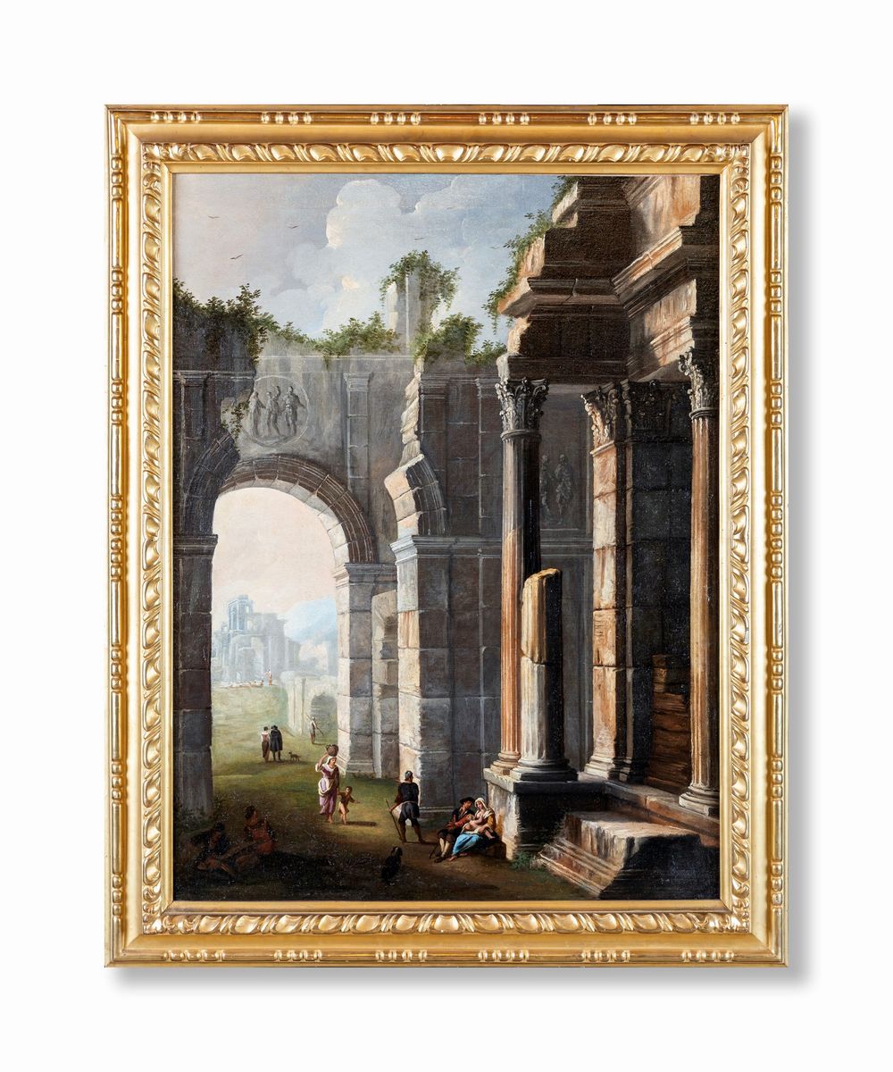 Scuola Italiana del XVIII Secolo - Ruderi Romani