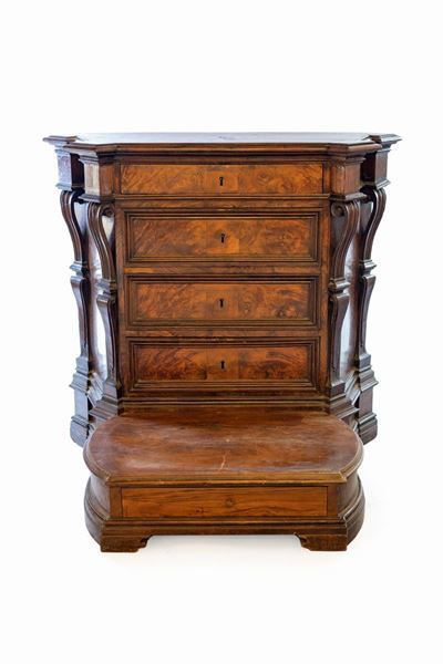 Inginocchiatoio in Legno di Noce, Roma XVIII Secolo