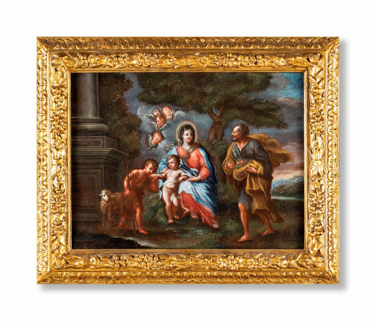 Pittore Romano del XVII Secolo - Riposo dalla Fuga in Egitto