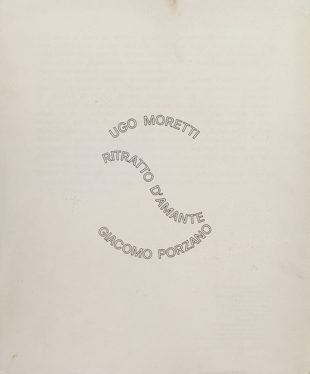 Aa.vv. Ugo Moretti e Giacomo Porzano - Ritratto D'amante