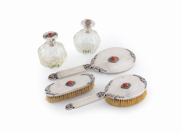 Servizio da toletta in argento 925/1000, Italia Anni Quaranta