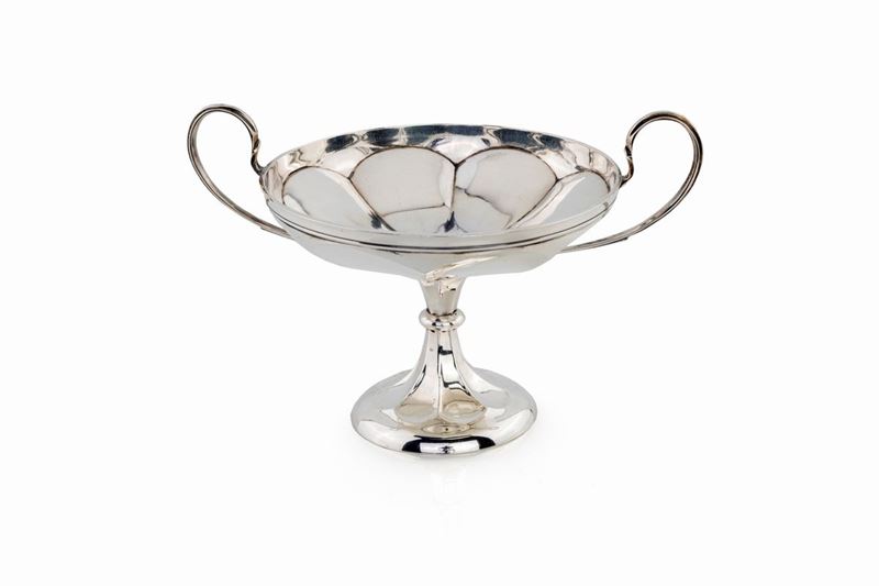 Alzatina Biansata in Argento 925/1000, Mappin & Webb, Birmingham 1912