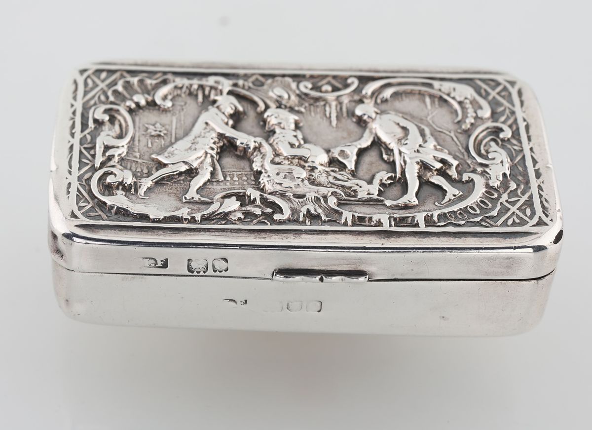 Tabacchiera in Argento 925/1000, Londra, Argentiere Maurice Freeman